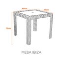 Ver imagem 2 de Mesa em Polipropileno com Tramas e Proteção UV Ibiza Bege/Fendi