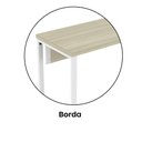 Ver mais imagens de Mesa Escritório 1500x700x750mm M150-70pe40tub Castanheira Natural-branco