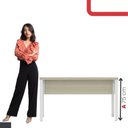Ver imagem 3 de Mesa Escritório 1500x700x750mm M150-70pe40tub Castanheira Natural-branco