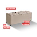 Ver imagem 6 de Recamier Baú Berlim Veludo Bege Solteiro 80cm Estofado Pés PVC Preto