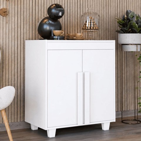 Balcão Buffet Multiuso 2 Portas 1 Prateleira Croácia Branco