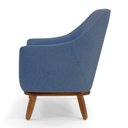 Ver imagem 4 de Poltrona Decorativa em Algodão Jeans com Base de Madeira Berenice- Larbelle