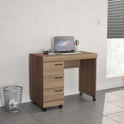 Mesa Osaka 3 Gavetas Politorno Castanho - 1