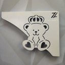 Ver imagem 5 de Par de Mãos Francesas Decorativas 20cm Menina Ursinho Aço Pequena Branca