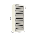 Ver imagem 4 de Armário de Aço para Correspondência 10 Portas - Nk 1717 Nilko Armários Bege Cadeado Padrão