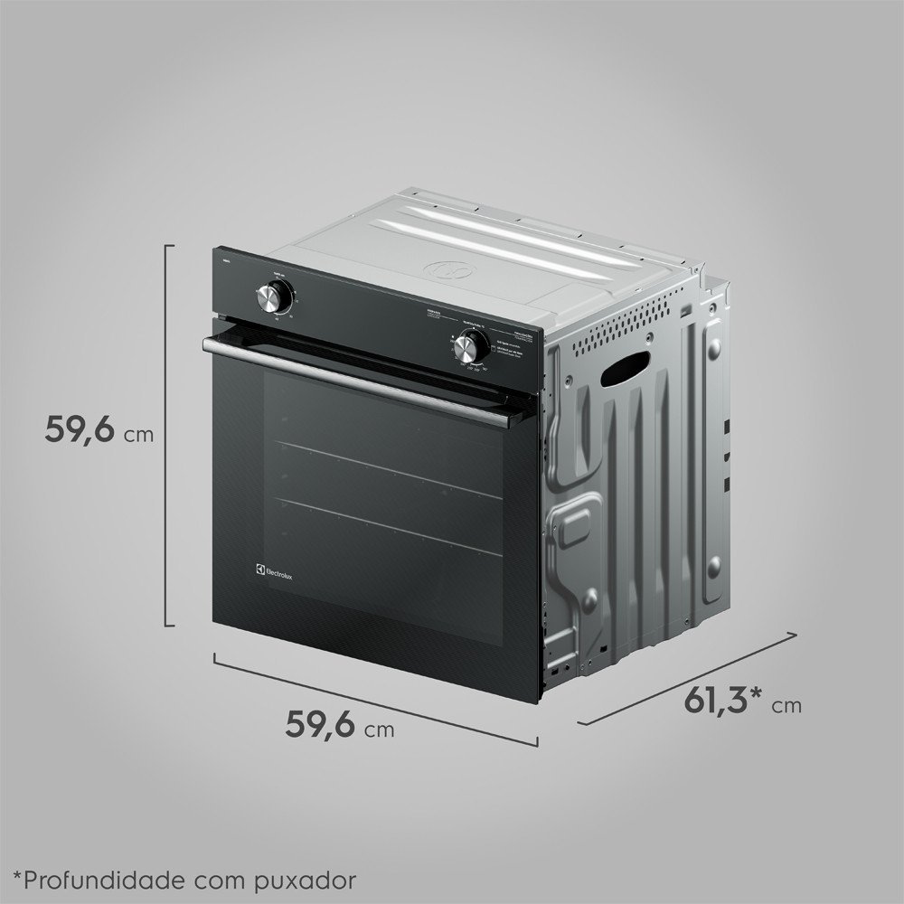 Forno de Embutir a Gás Electrolux 80l Efficient com Perfectcook (oe8gl) - 6