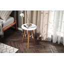 Ver imagem 3 de Mesa De Cabeceira Redonda 59Cm De Altura Pés Palito