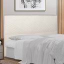Ver imagem 1 de Cabeceira Cama Box Casal Viena 140 Cm Suede Bege Claro - MV Estofados Shop