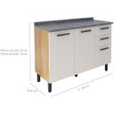 Ver imagem 2 de Balcao Itatiaia New Jazz 1.20 M 3 Pts 2 Gv C/tampo - 3600001606