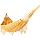 Ver imagem 1 de Rede de Dormir Casal Balanço de Algodão Reforçada 3,80m X 1,50m Varias Cores:amarelo