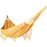 Rede de Dormir Casal Balanço de Algodão Reforçada 3,80m X 1,50m Varias Cores:amarelo - 1