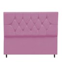 Ver imagem 2 de Cabeceira Cama Box Solteiro 90 Cm Geovana Suede Rosa