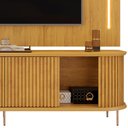 Ver imagem 7 de Rack para Sala Ripado com Painel para Tv 75 Pol Atlantis D05 Cedro - Lyam Decor