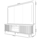Ver imagem 4 de Rack para Sala Ripado com Painel para TV 75 pol Atlantis D05 Cedro - Lyam Decor