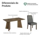 Ver imagem 4 de Conjunto Sala de Jantar Tampo de Vidro 4 Cadeiras Rustic/silver Braga Madesa