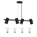 Ver imagem 1 de Luminária Pendente Taschibra Focus 4 Lâmpadas LED Dicroica 2700K, Amarela, 7 Watts, Autovolt