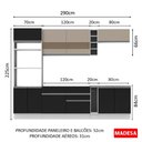 Ver imagem 5 de Cozinha Completa Vicenza com Armário e Balcão Preto Madesa