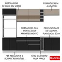Ver imagem 6 de Cozinha Completa Vicenza com Armário e Balcão Preto Madesa
