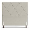 Ver imagem 5 de Cabeceira Cama Box Casal Mel 140cm com Frame Veludo Bege - Abmaza