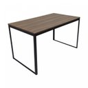 Ver imagem 4 de Escrivaninha Mesa Escritório 135x75 135cm Preto Fosco e Nogal
