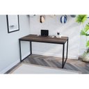 Ver imagem 1 de Escrivaninha Mesa Escritório 135x75 135cm Preto Fosco e Nogal