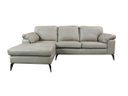 Ver imagem 1 de Sofá de Couro Asti 2 Lugares com Chaise Esquerda Avelã - Mempra Design