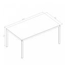 Ver imagem 3 de Mesa de Jantar 160cm Industrial Branco/Nogal