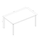 Ver imagem 3 de Mesa de Jantar 160cm Industrial Cinza/Grafite/Nogal