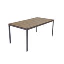 Ver imagem 1 de Mesa de Jantar 160cm Industrial Cinza/Grafite/Nogal