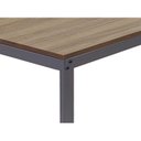 Ver imagem 4 de Mesa de Jantar 160cm Industrial Cinza/Grafite/Nogal