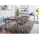 Ver imagem 2 de Mesa de Jantar 160cm Industrial Cinza/Grafite/Nogal