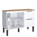 Ver imagem 2 de Balcão Buffet Cozinha com Tampo 114x85x51cm Cisne 120 Cozimax Branco/jequitiba