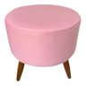 Capa para Puff Redondo Pé Palito Malha com Elástico 1 Peça:rosa - 1