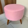 Capa para Puff Redondo Pé Palito Malha com Elástico 1 Peça:rosa - 3