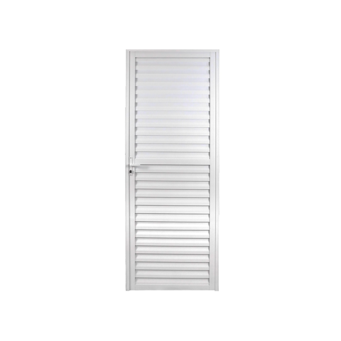 Porta de Alumínio Laminada 210x60cm Linha Solida MGM Abertura Direita Branco