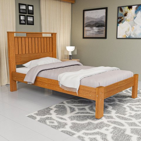Cama Solteiro Ripado 200,8x98x111,5 Alaska