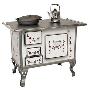 Fogão a Lenha N1 Ferro Fundido Floreio Direito