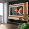 Painel Ripado Grande para Tv até 80 Polegadas com Led Off White Naturalle Hebe Shop Jm - 1