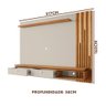 Painel Ripado Grande para Tv até 80 Polegadas com Led Off White Naturalle Hebe Shop Jm - 5