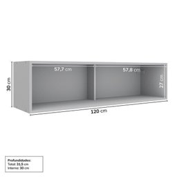 Cozinha Modulada 6 Peças 4 Aéreos 2 Balcões Nara Cabecasa Madeiramadeira - 9