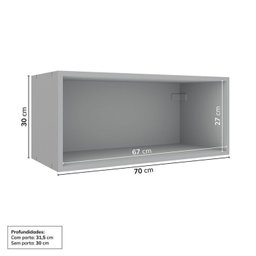 Cozinha Modulada 6 Peças 4 Aéreos 2 Balcões Nara Cabecasa Madeiramadeira - 7