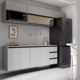 Cozinha Modulada 6 Peças 4 Aéreos 2 Balcões Nara Cabecasa Madeiramadeira - 1