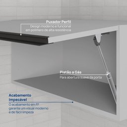 Cozinha Modulada 6 Peças 4 Aéreos 2 Balcões Nara Cabecasa Madeiramadeira - 8