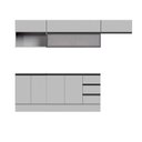 Ver imagem 4 de Cozinha Modulada 6 Peças 4 Aéreos 2 Balcões Nara CabeCasa MadeiraOriginals