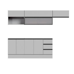 Cozinha Modulada 6 Peças 4 Aéreos 2 Balcões Nara Cabecasa Madeiramadeira - 3