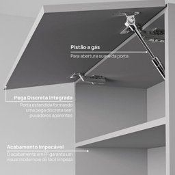 Cozinha Modulada 6 Peças 4 Aéreos 2 Balcões Nara Cabecasa Madeiramadeira - 12