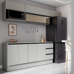 Cozinha Modulada 6 Peças 4 Aéreos 2 Balcões Nara Cabecasa Madeiramadeira - 2