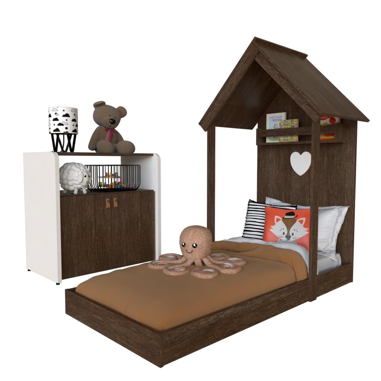 Quarto Infantil com Cama e Armário Espresso Móveis - 2