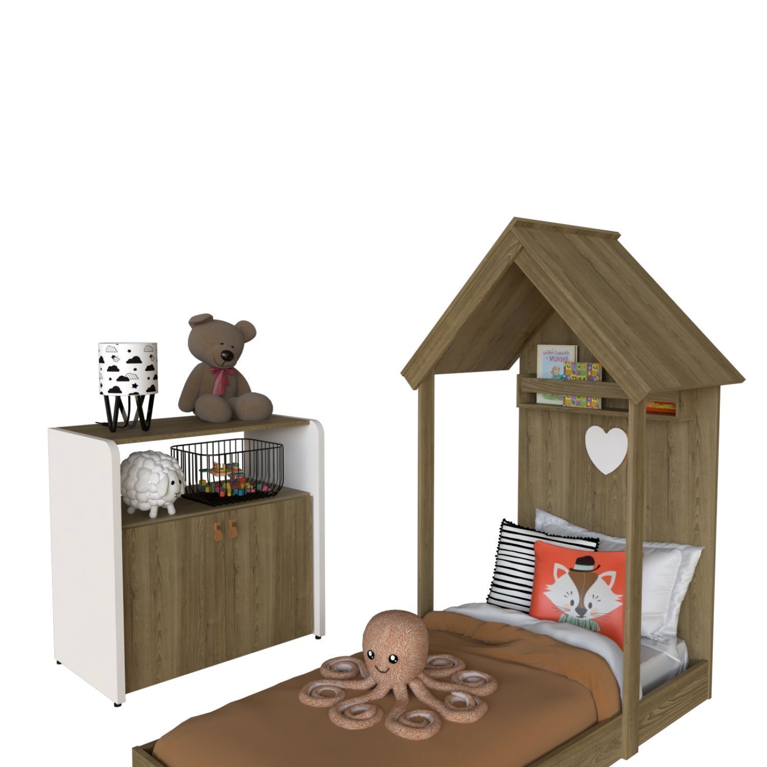 Quarto Infantil com Cama e Armário Espresso Móveis - 5