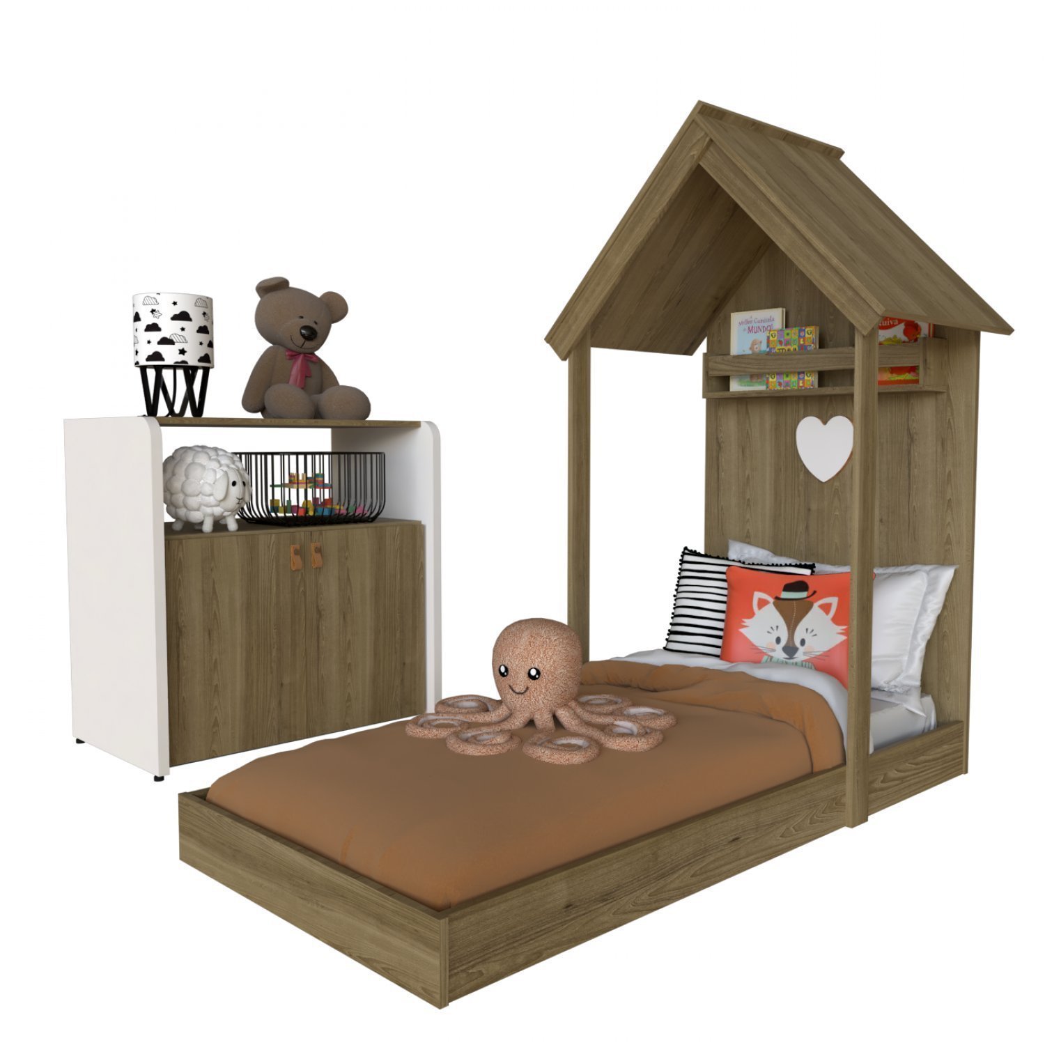 Quarto Infantil com Cama e Armário Espresso Móveis - 2